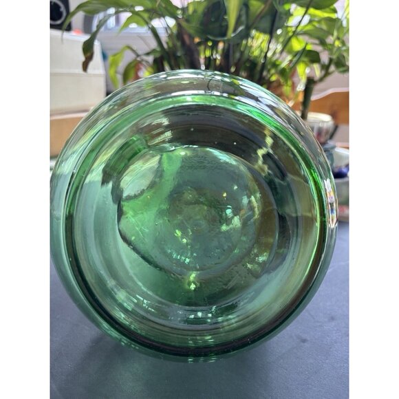 Vintage Hand Blown Italian Green Glass DecanterCarafe,Chamber Chiller & stopper - Picture 5 of 16